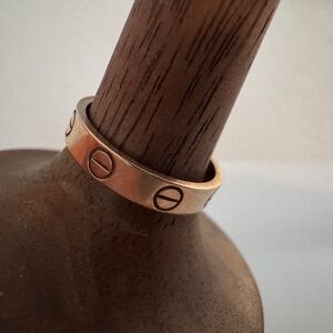Cartier Rose Gold Screw Love Band Ring